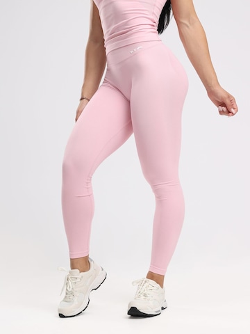 neverover Flared Leggings in Pink: front