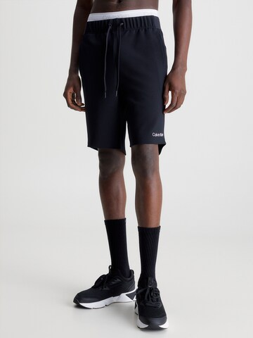 Calvin Klein Sport Regular Workout Pants in Black: front