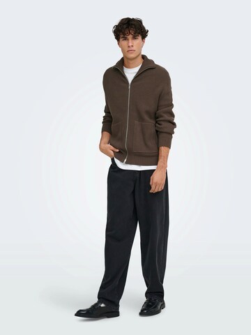 Vestes en maille 'ONSSTAY' Only & Sons en marron