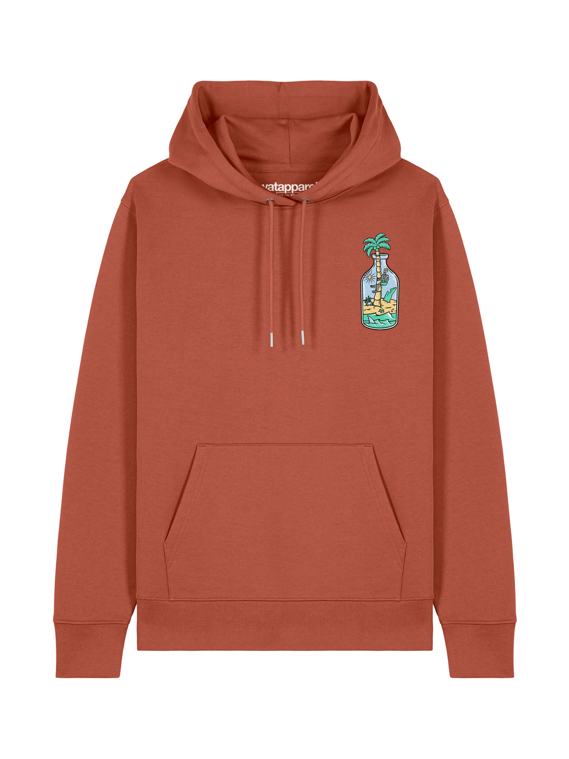 Watapparel Sweatshirt ' Holiday in a bottle ' in Brown: front