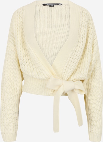 Missguided Petite Knit Cardigan in Beige: front