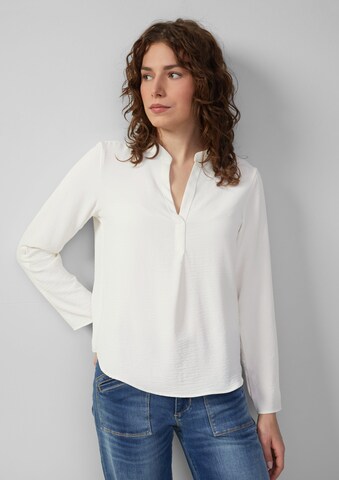 QS Bluse in Beige: Vorderseite