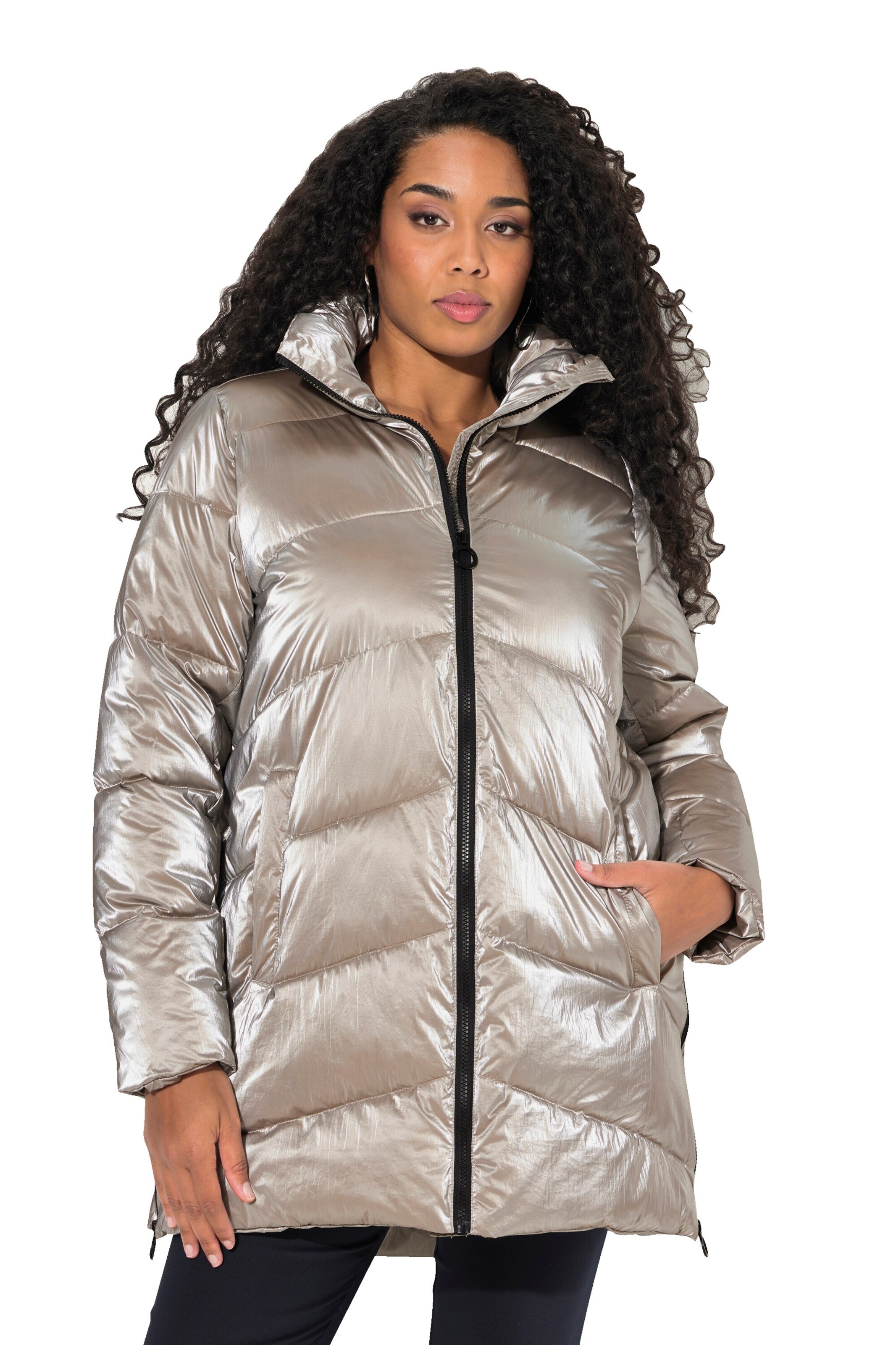 Ulla Popken Winter jacket in Silver: front