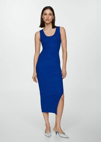 MANGO Плетена рокля 'Naomi 2' в синьо: отпред