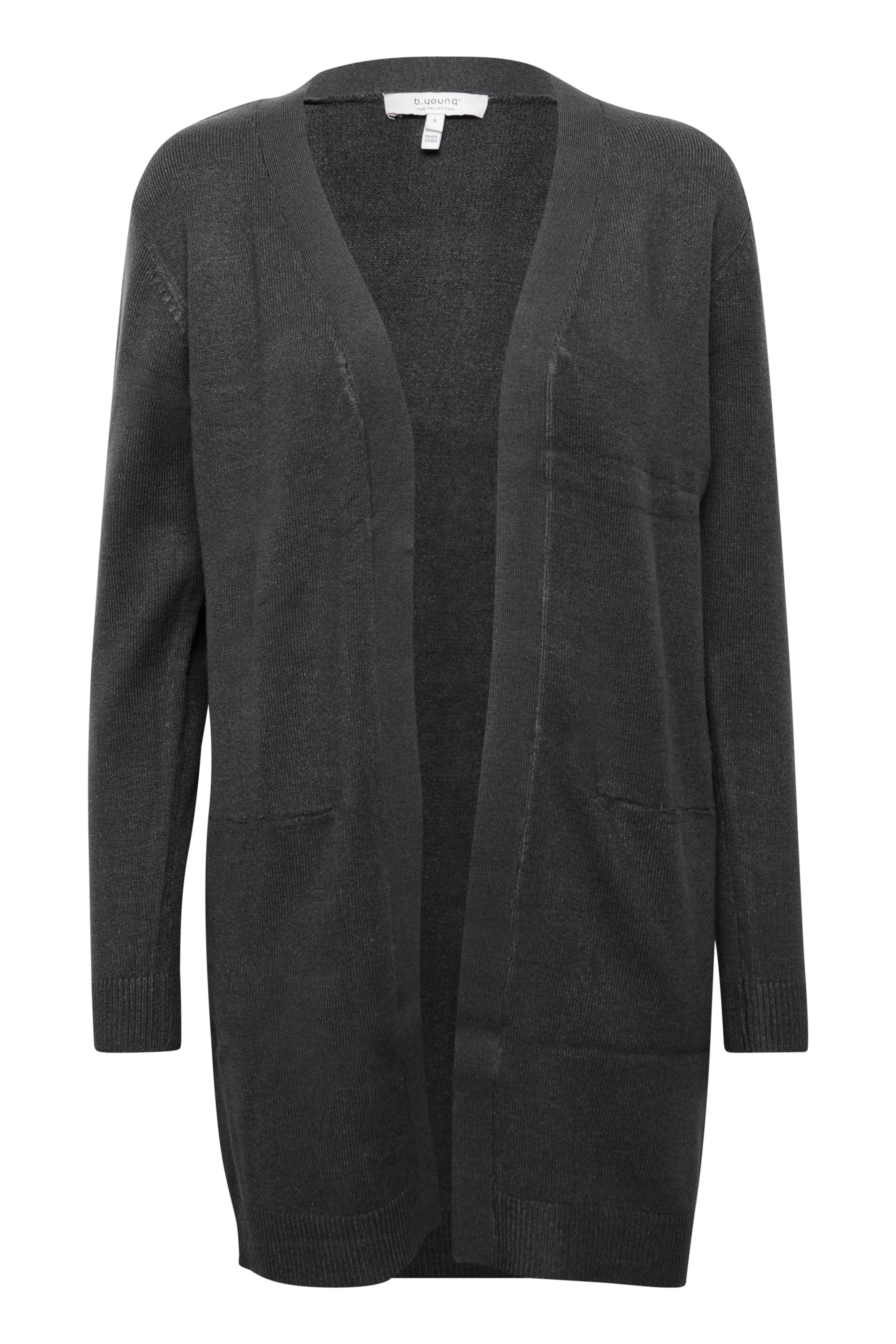 b.young Gebreid vest 'Bynonina' in Grijs: voorkant