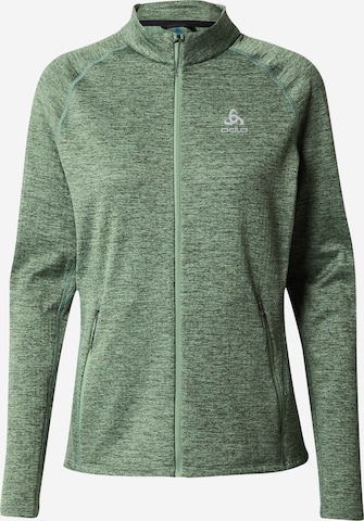 ODLO Athletic Fleece Jacket 'Tencia' in Green: front