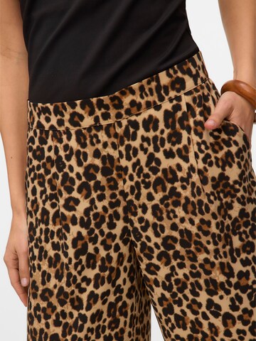 VERO MODA Wide leg Pleat-Front Pants 'VMCoco' in Brown