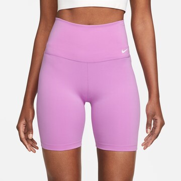 NIKE Skinny Spodnie sportowe 'ONE' w kolorze różowy
