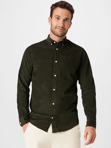 JACK & JONES Regular fit Button Up Shirt in Grey: front
