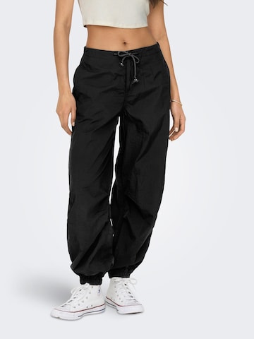 ONLY Loose fit Trousers 'JOAN' in Black: front