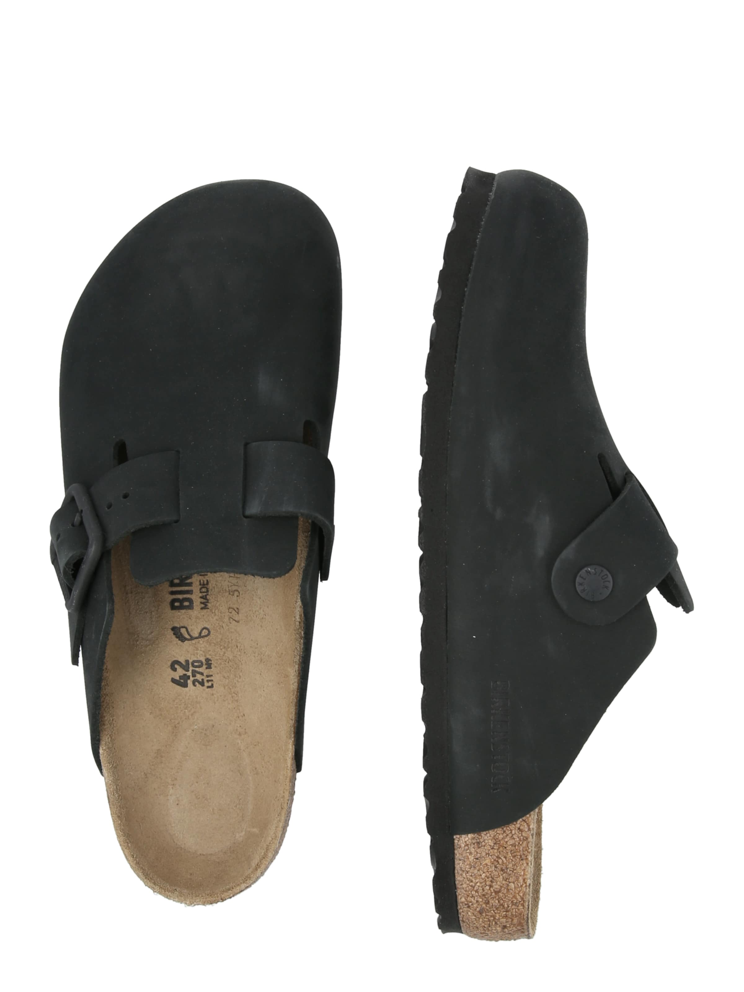 BIRKENSTOCK Pantolette 'Boston' i svart