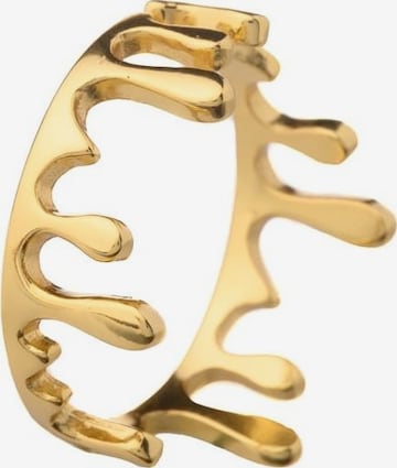 THE GEM STORIES JEWELRY - Anillo 'Sterling Silver Water Drop Crown Free Size Ring' en oro: frente
