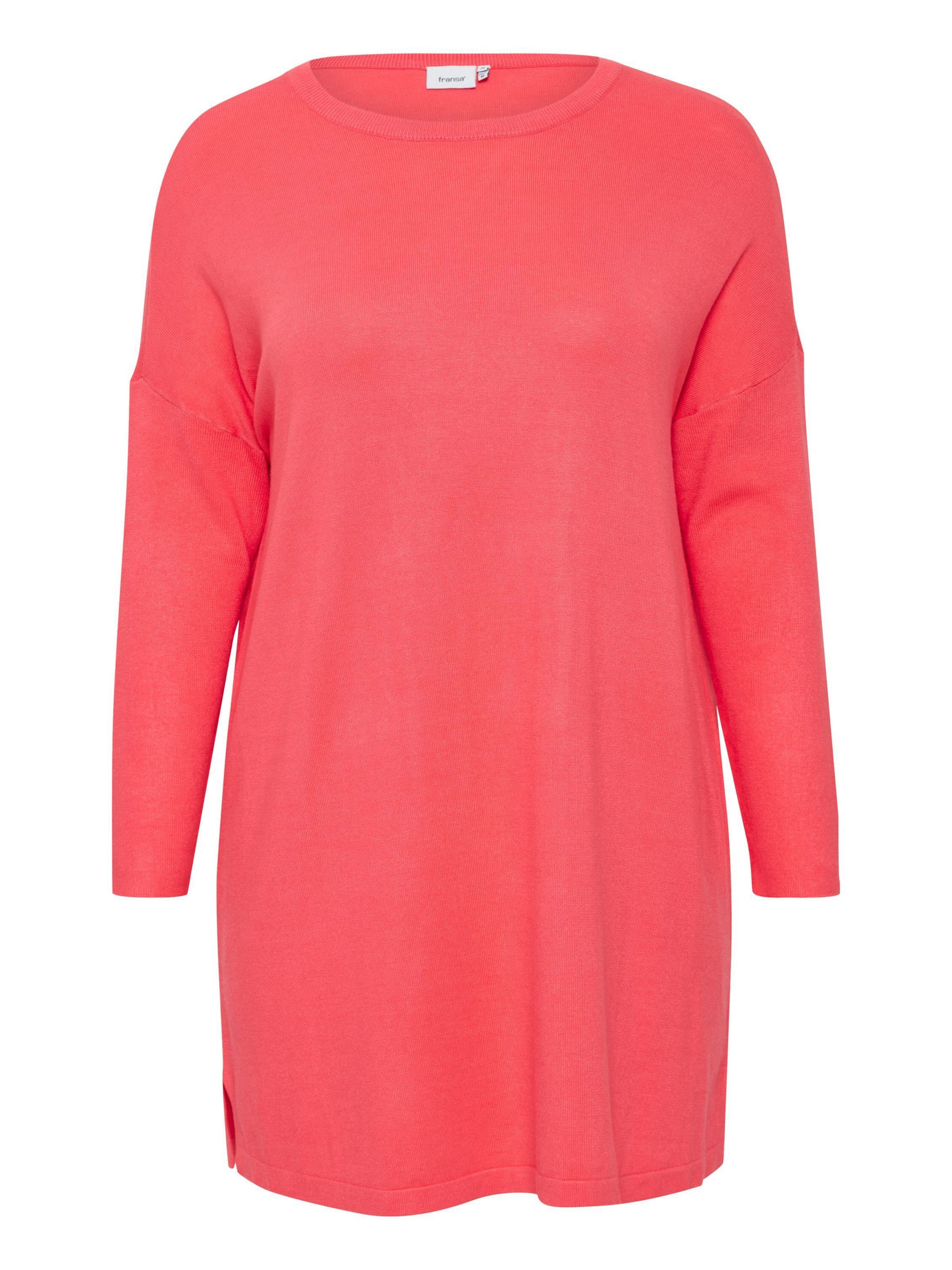 Robes en maille 'Blume' Fransa Curve en orange : devant