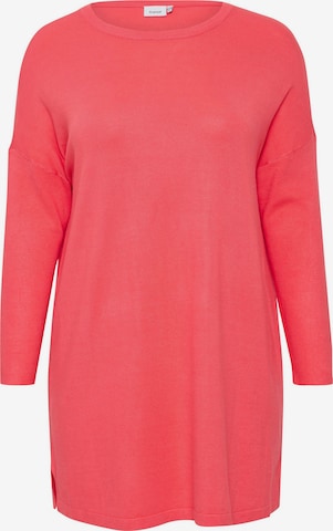 Robes en maille 'Blume' Fransa Curve en orange : devant