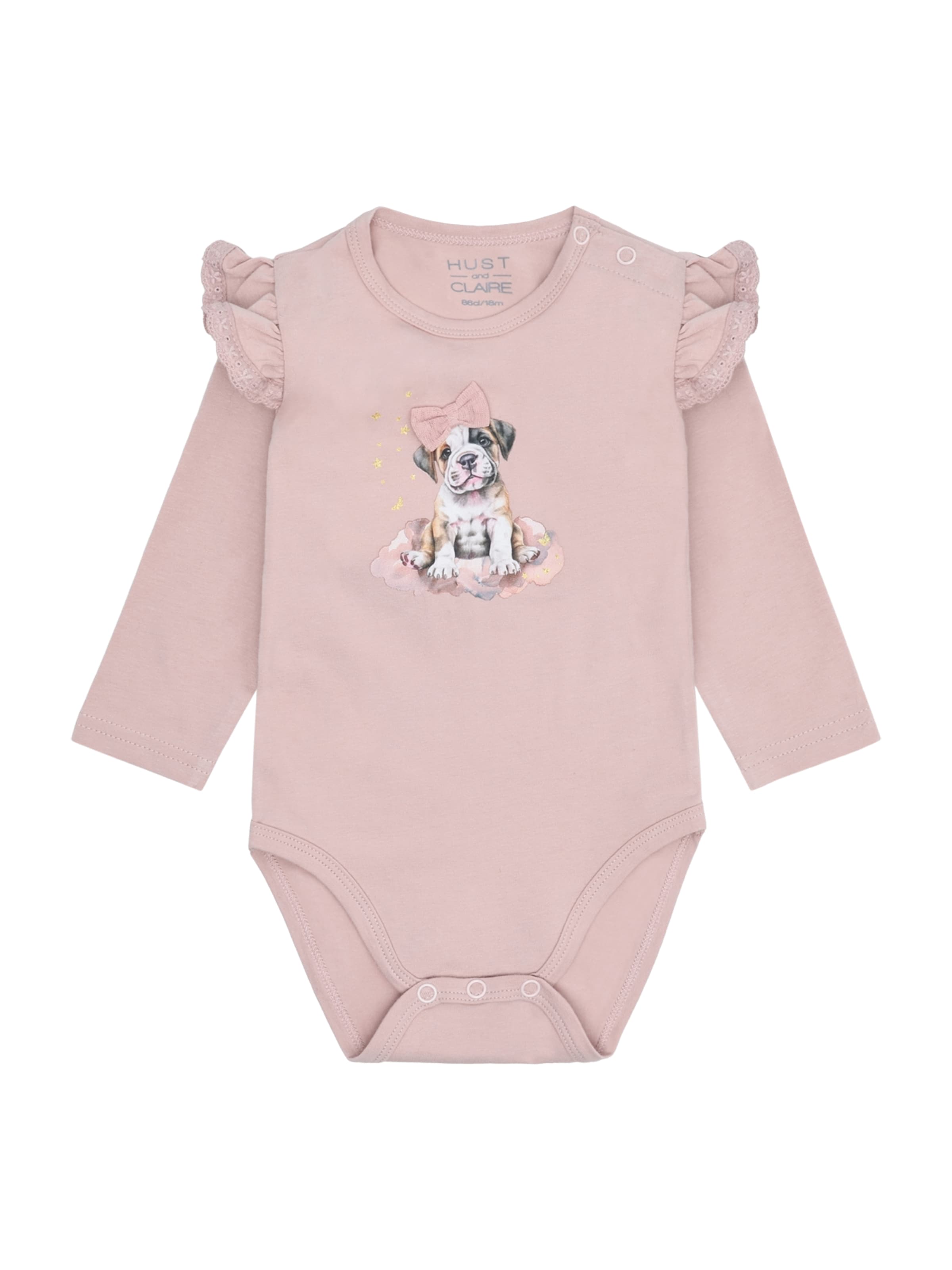 rozā Hust & Claire Kombinezons/bodijs 'Bri Sweet Puppy': no priekšpuses