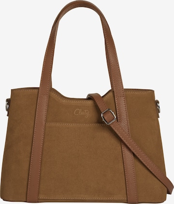 Cluty Handtasche in Braun: Vorderseite