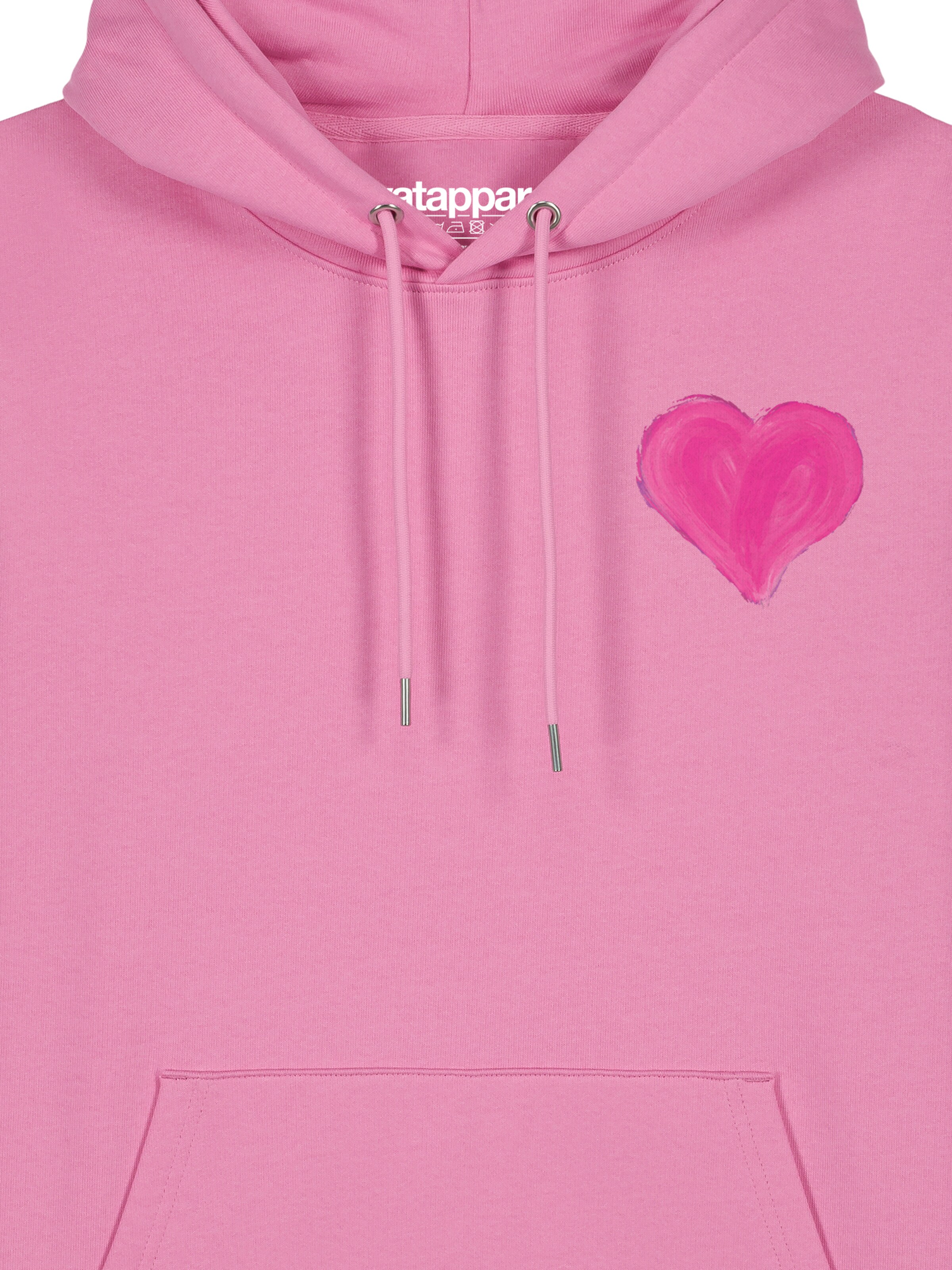 Felpa ' Pink Heart ' di Watapparel in rosa