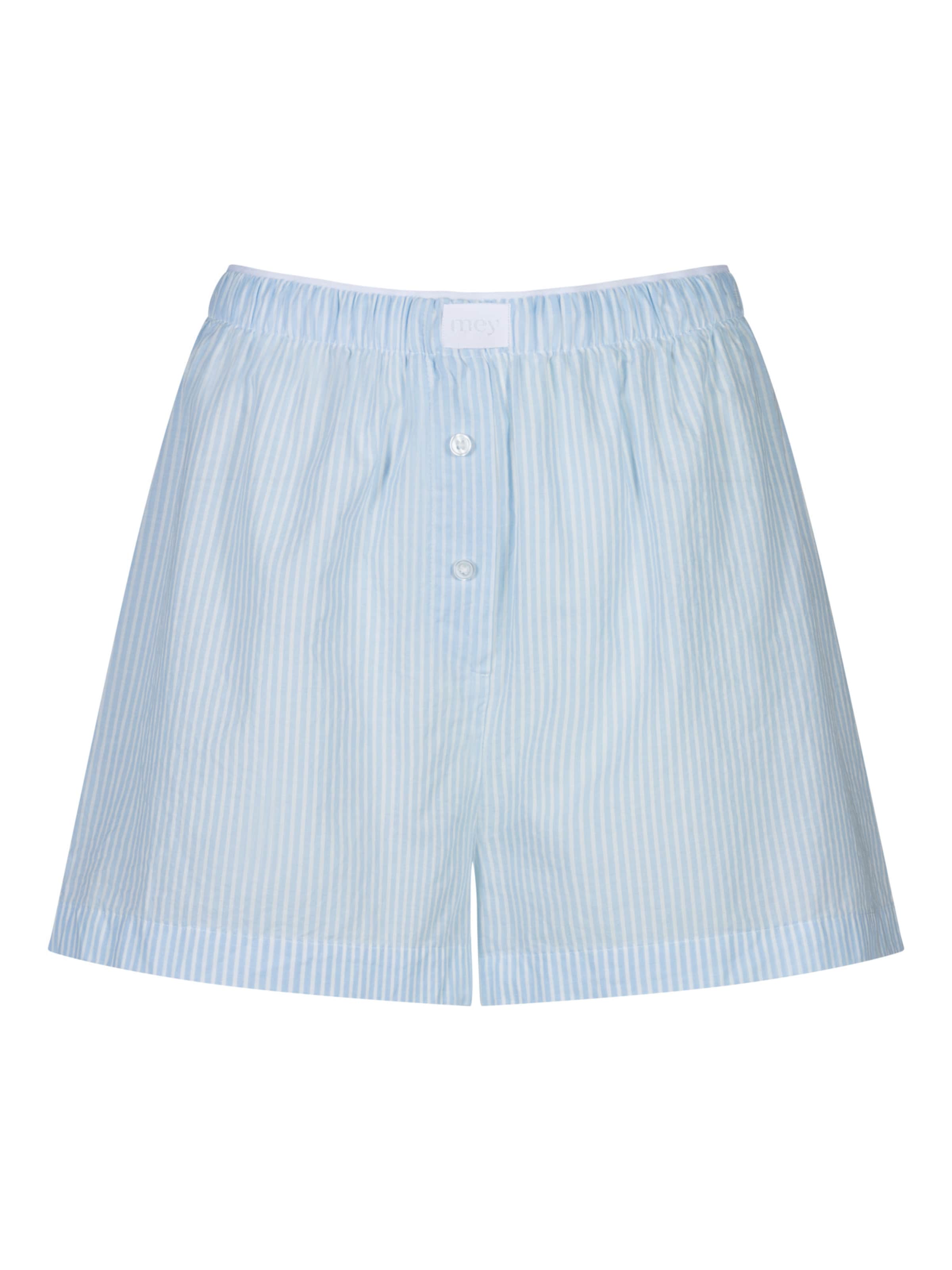 Mey Pyjamabroek 'Cotton Stripes' in Blauw: voorkant