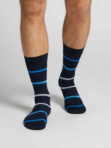 IUMAN Intimissimi Uomo Socks in Blue: front