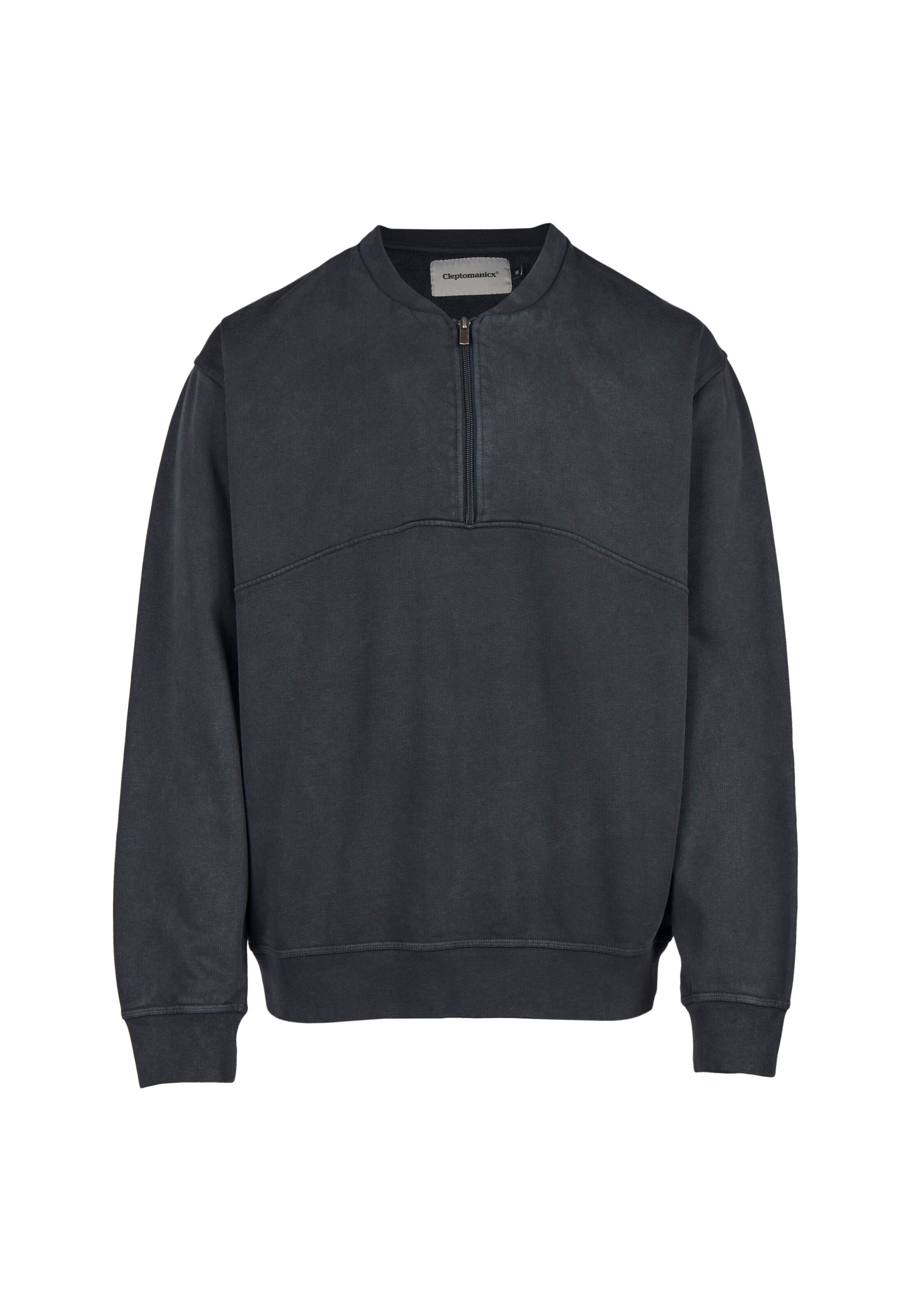Cleptomanicx Sweatshirt 'Gunter' in Grau: Vorderseite