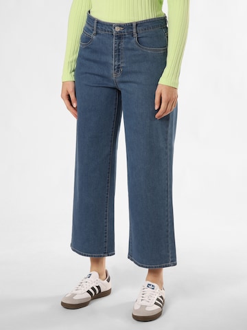 Marie Lund Wide leg Jeans in Blauw: voorkant