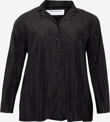 Selected Femme Curve Blouse 'ELLIE' in Black: front