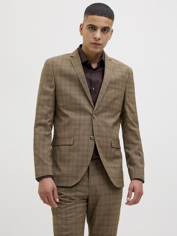 JACK & JONES Slim fit Colbert 'JPRFranco' in Bruin: voorkant