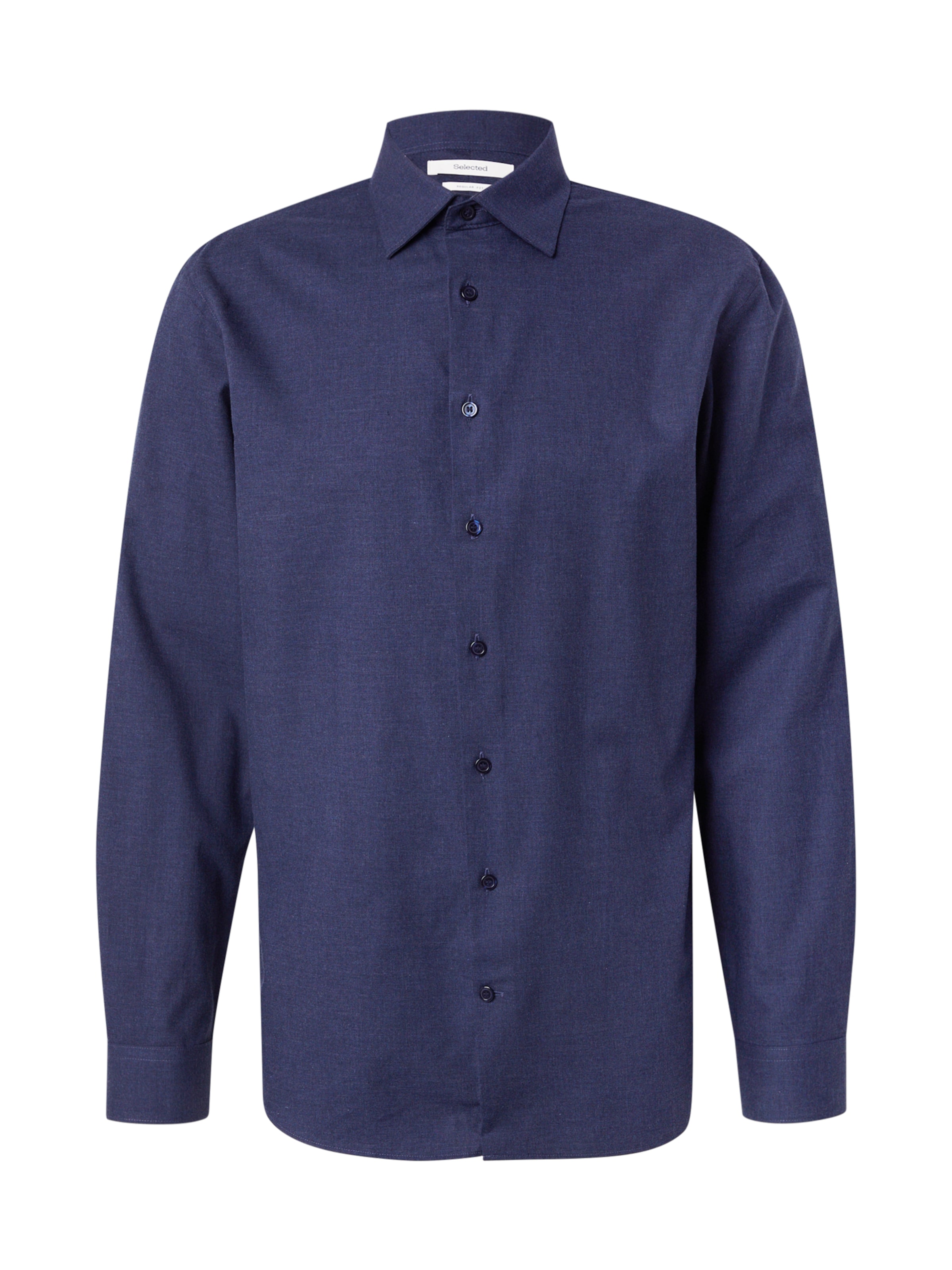Coupe regular Chemise 'SLHLEO' SELECTED en bleu : devant