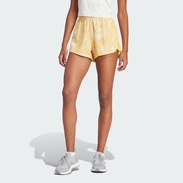 ADIDAS PERFORMANCE Regular Workout Pants ' Pacer Flower' in Yellow: front