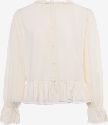 faina - Blusa em bege: frente