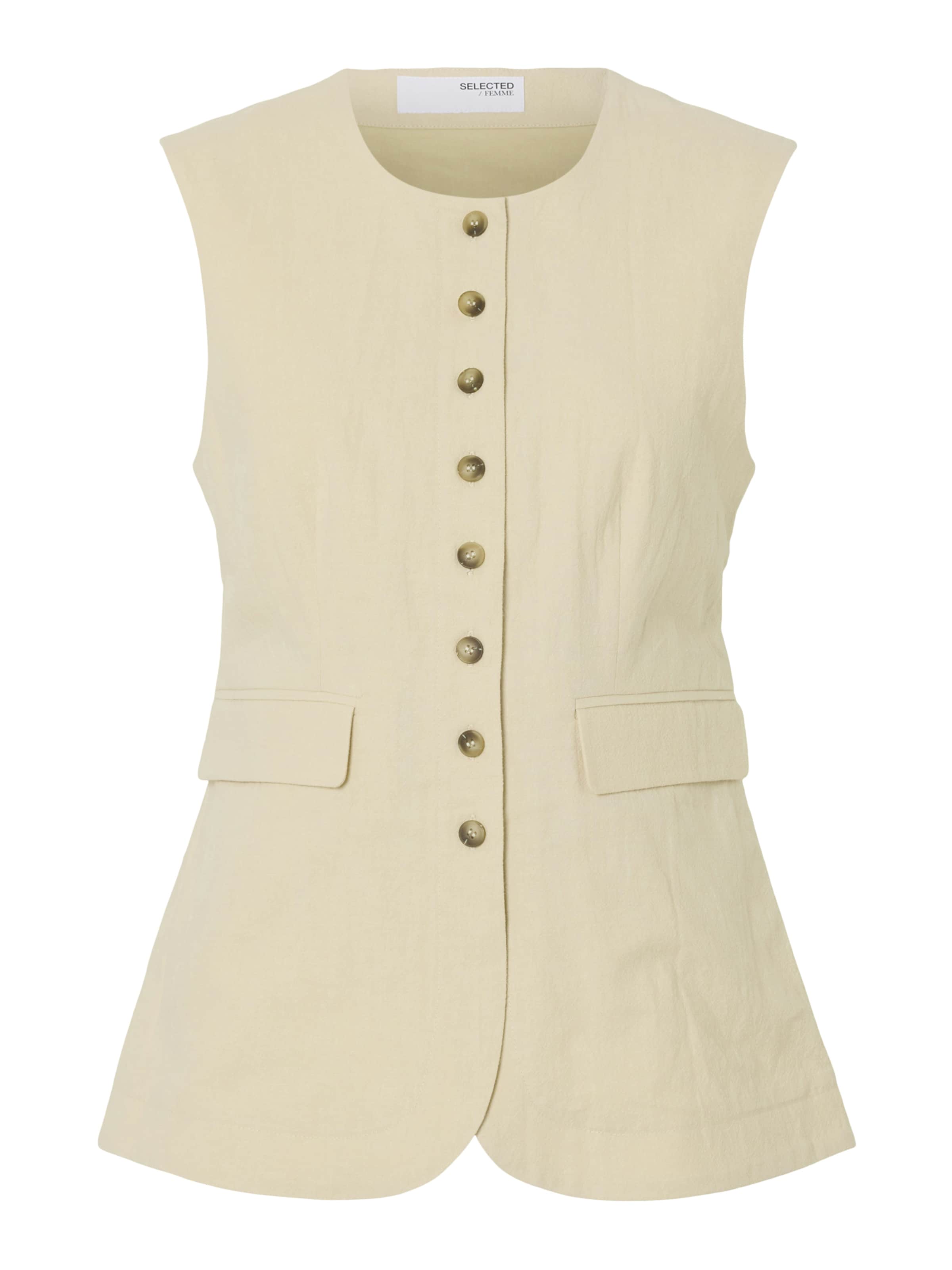 SELECTED Vest &#x27;SLFIluna&#x27; in Beige: front