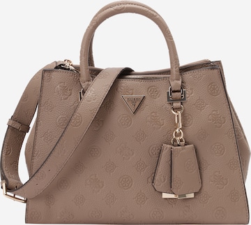 GUESS Ročna torbica 'CRESIDIA II SOCIETY SATCHEL' | bež barva: sprednja stran