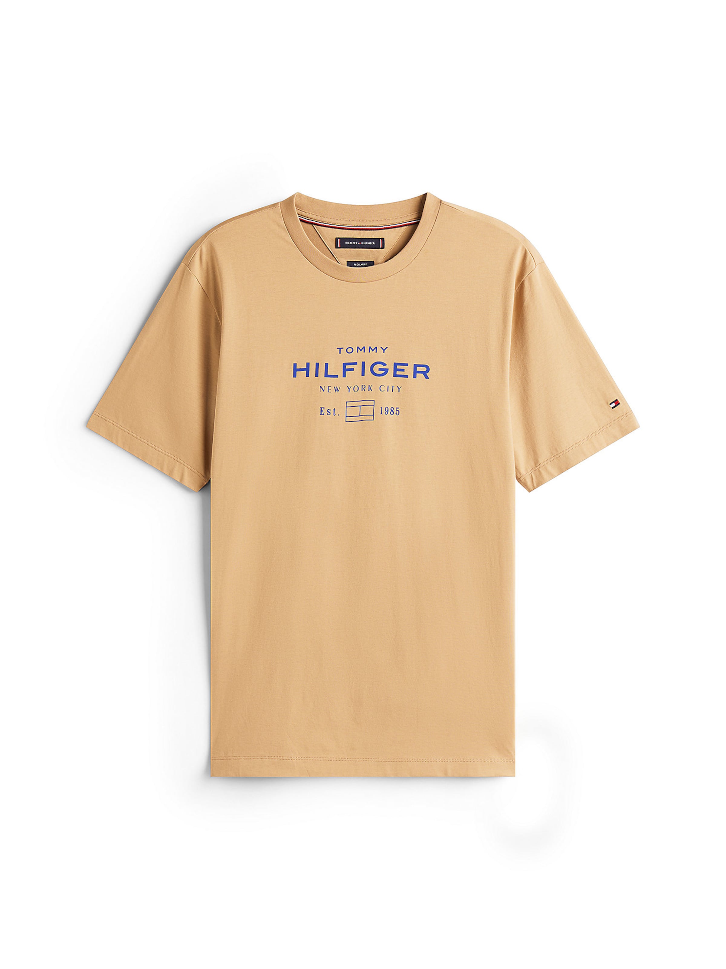 T-Shirt TOMMY HILFIGER en beige : devant