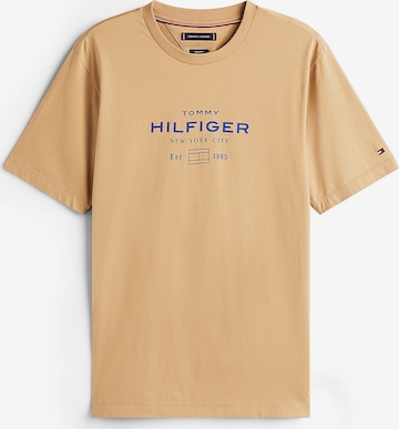T-Shirt TOMMY HILFIGER en beige : devant