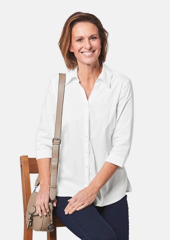 Goldner Blouse in Wit
