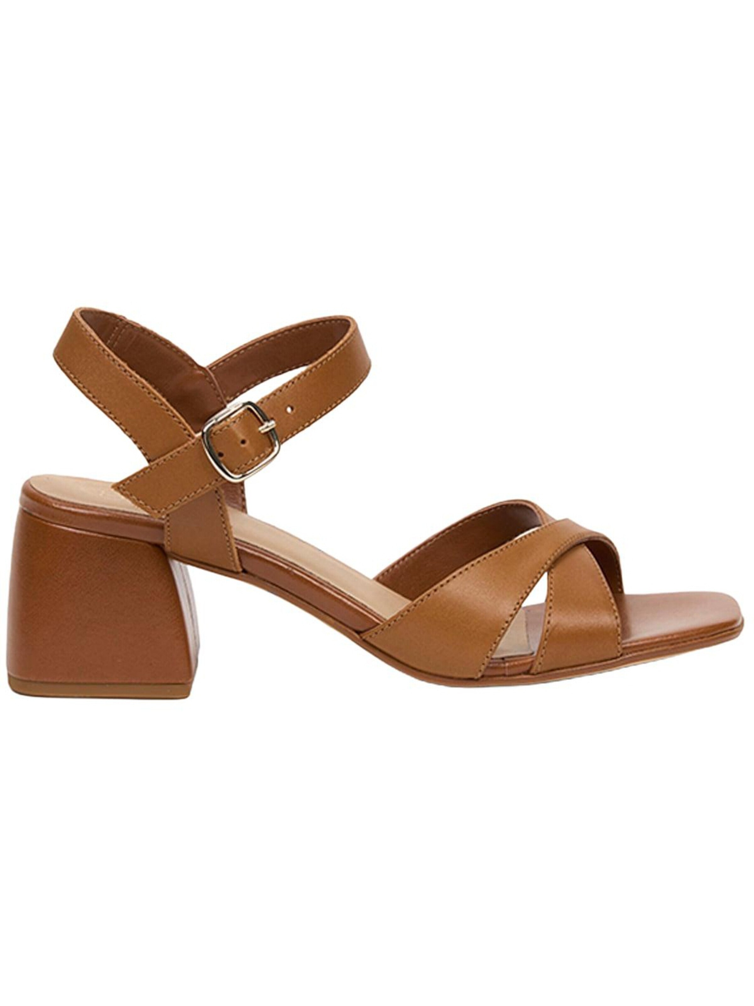 Desa Sandal 'Sandalen mit Blockabsatz' in Brown