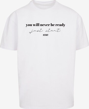 T-Shirt 'Just Start' Merchcode en blanc : devant