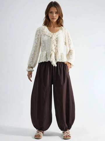 Barrel Pantalon Busem en marron