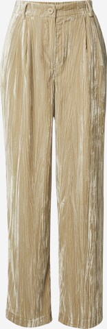 modström Wide leg Pleat-front trousers 'Giselle' in Green: front