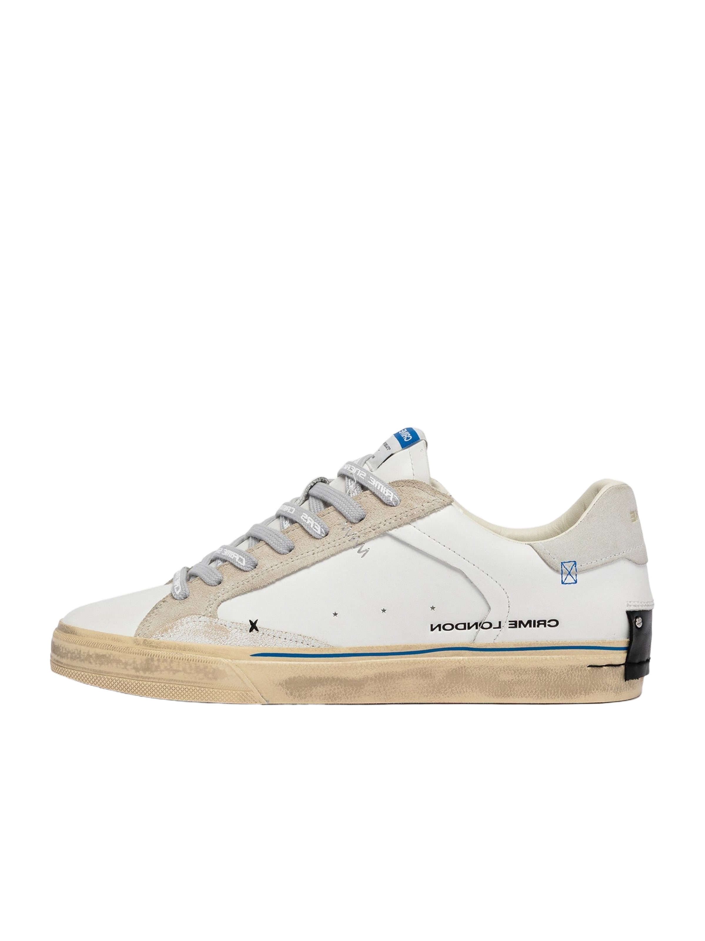Crime London Sneakers laag in Wit: voorkant