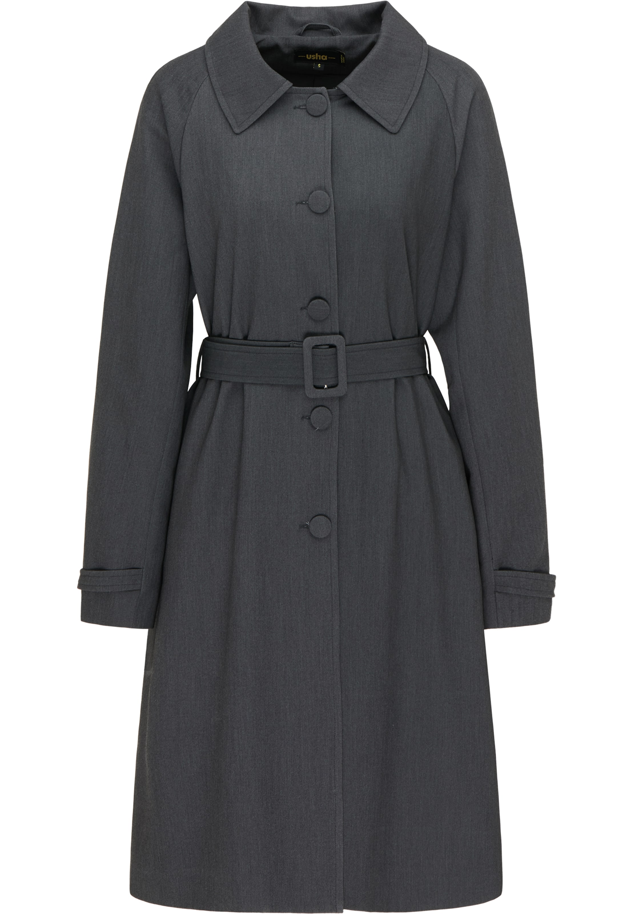 usha BLACK LABEL Between-seasons coat in Grey: front