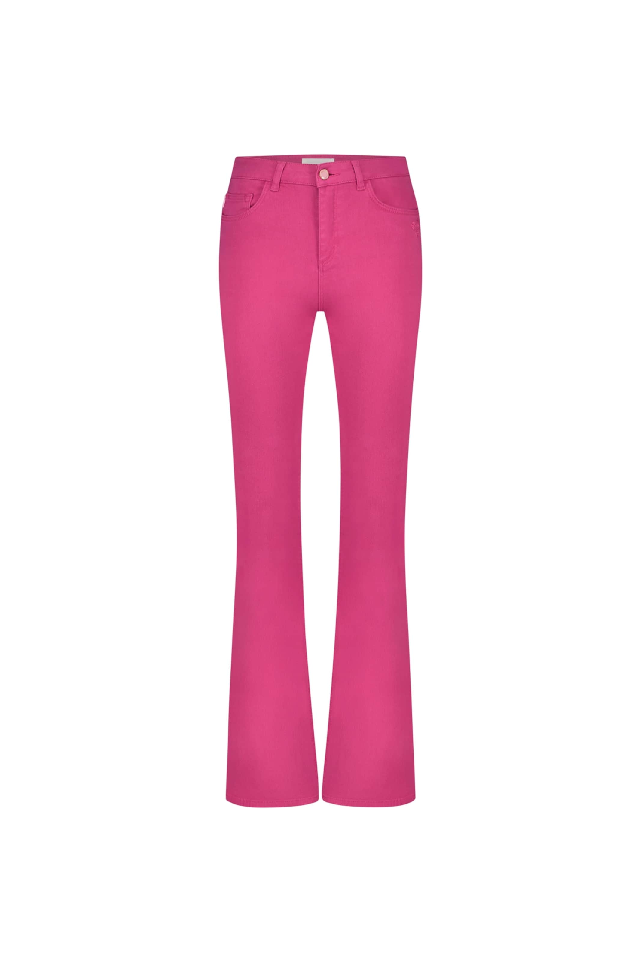 Fabienne Chapot Flared Jeans in Roze: voorkant