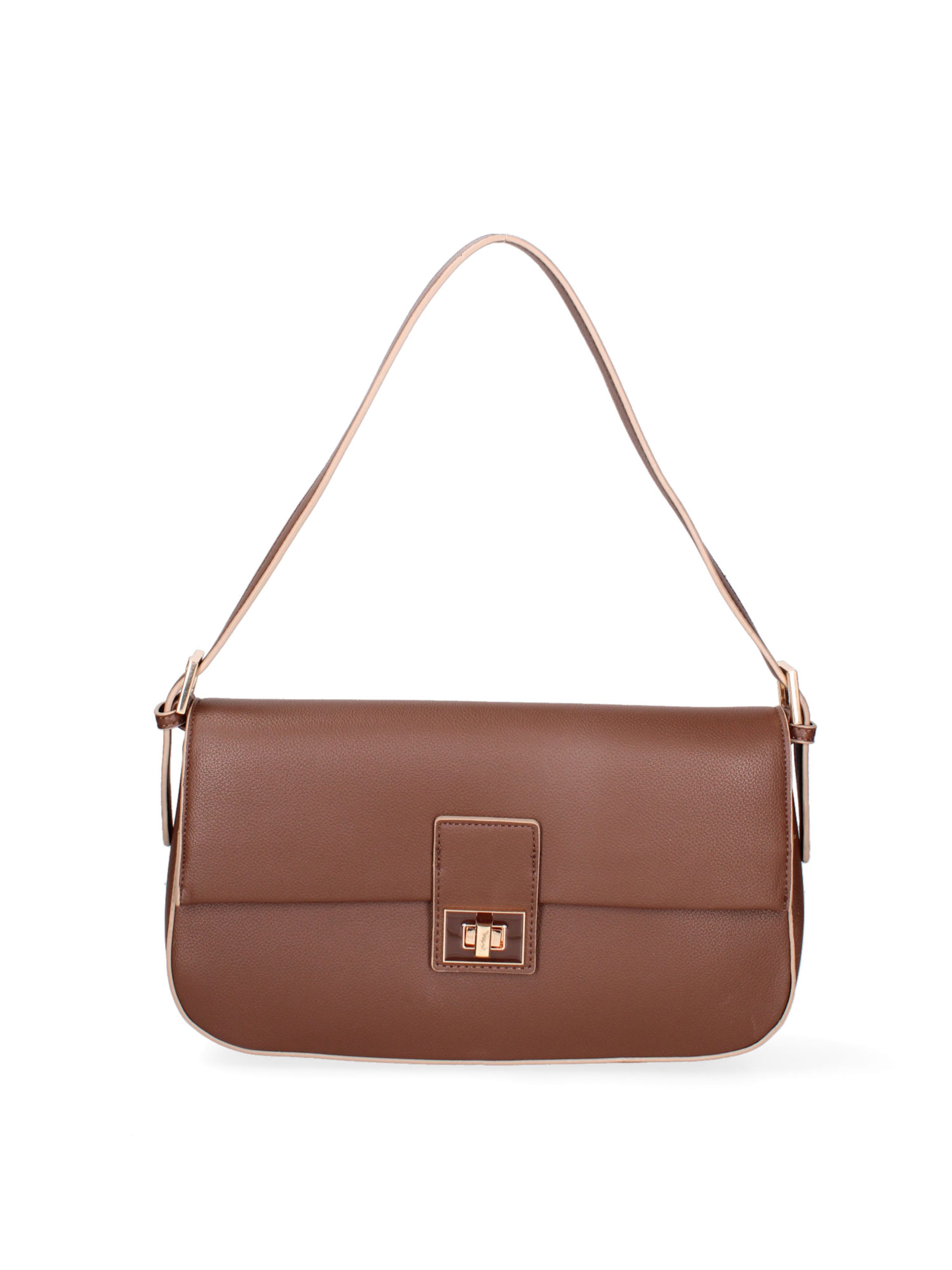 Borsa a spalla 'Borsa a Spalla Donna Calliope Ecopelle - Chiusura Girello' di Diana&Co. in beige: frontale