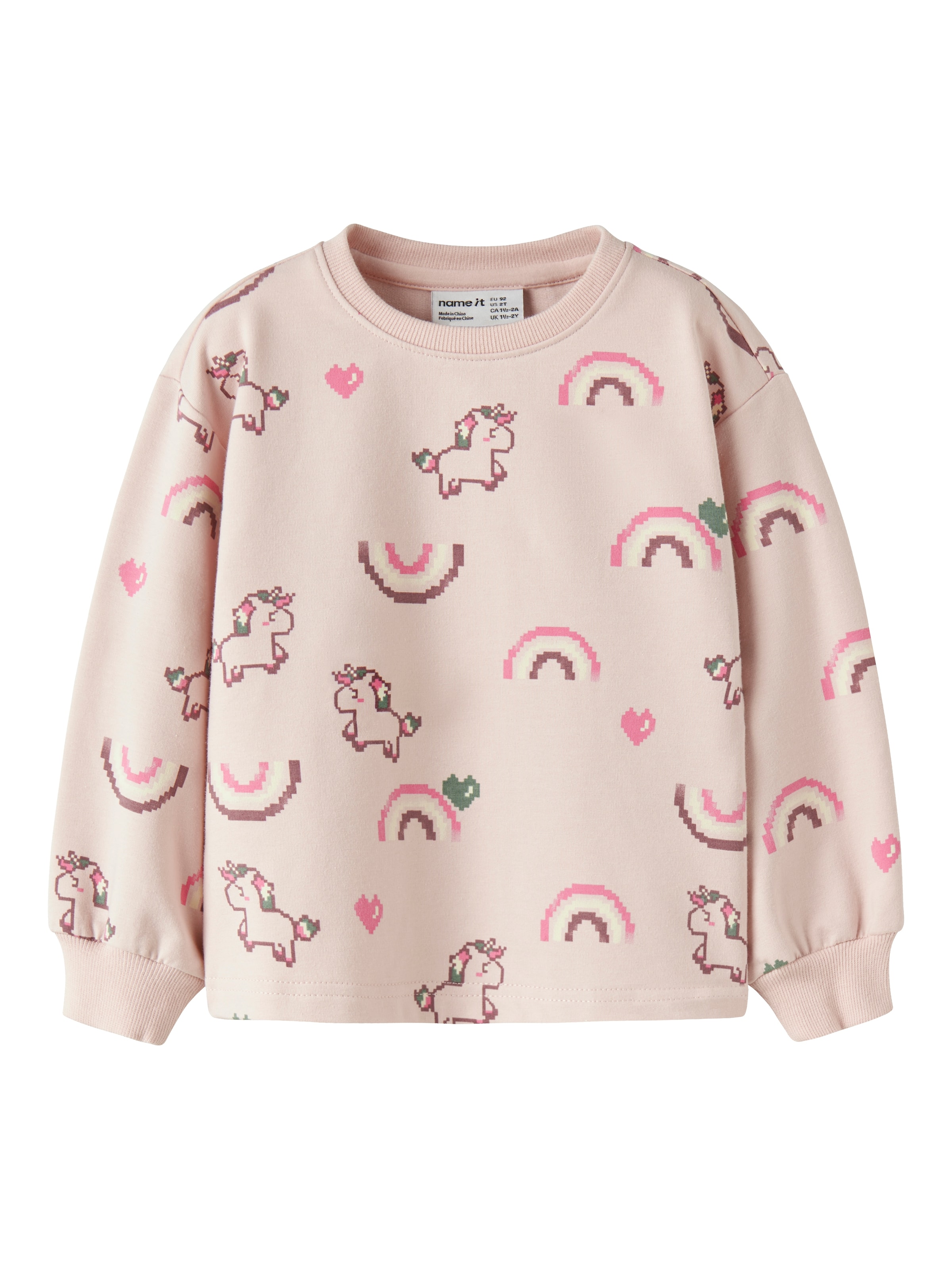 NAME IT - Sudadera 'NMFLILITH' en rosa: frente