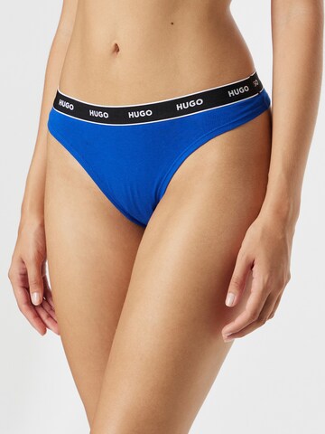 HUGO Thong in Blue: front