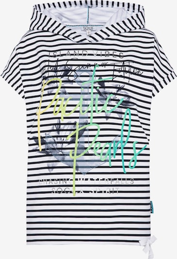 Soccx Sweatshirt in türkis / schilf / schwarz / weiß, Produktansicht