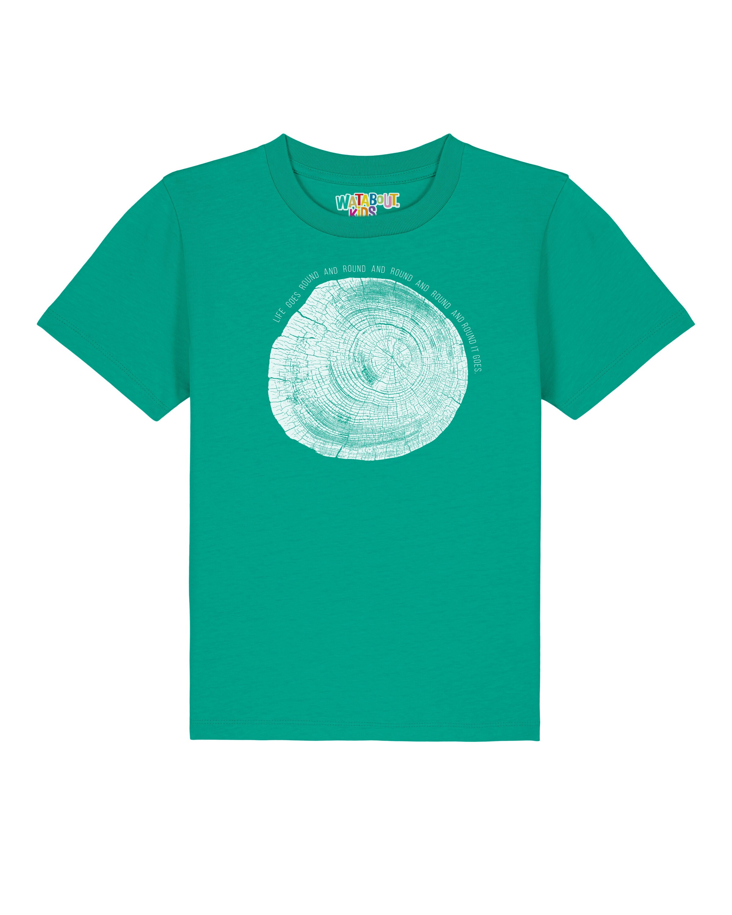 T-Shirt 'Baumscheibe' watabout.kids en vert : devant