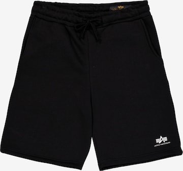 ALPHA INDUSTRIES Trousers in Black: front