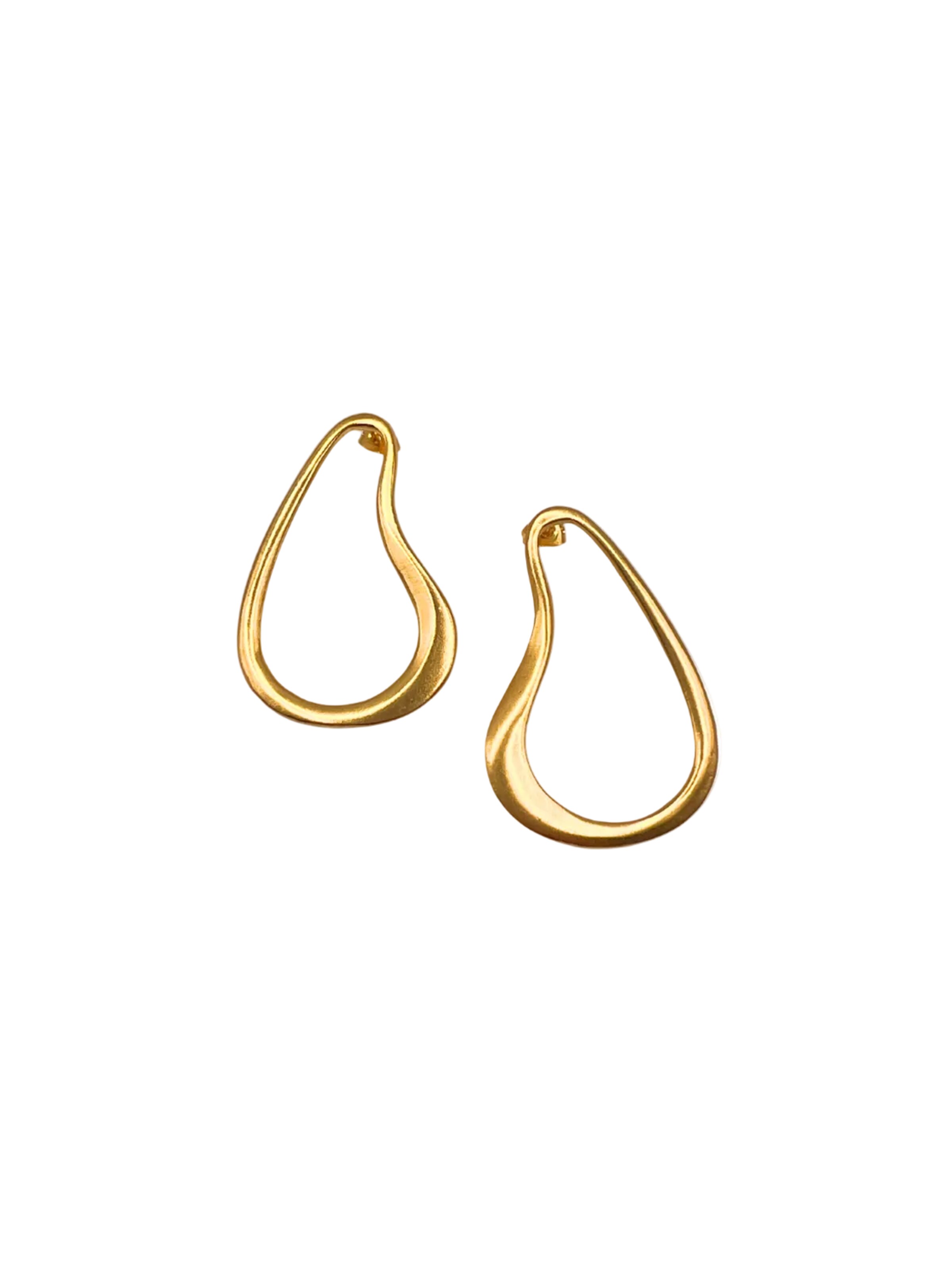 Les Reines Oorbellen 'Ethereal Drop' in Goud: voorkant