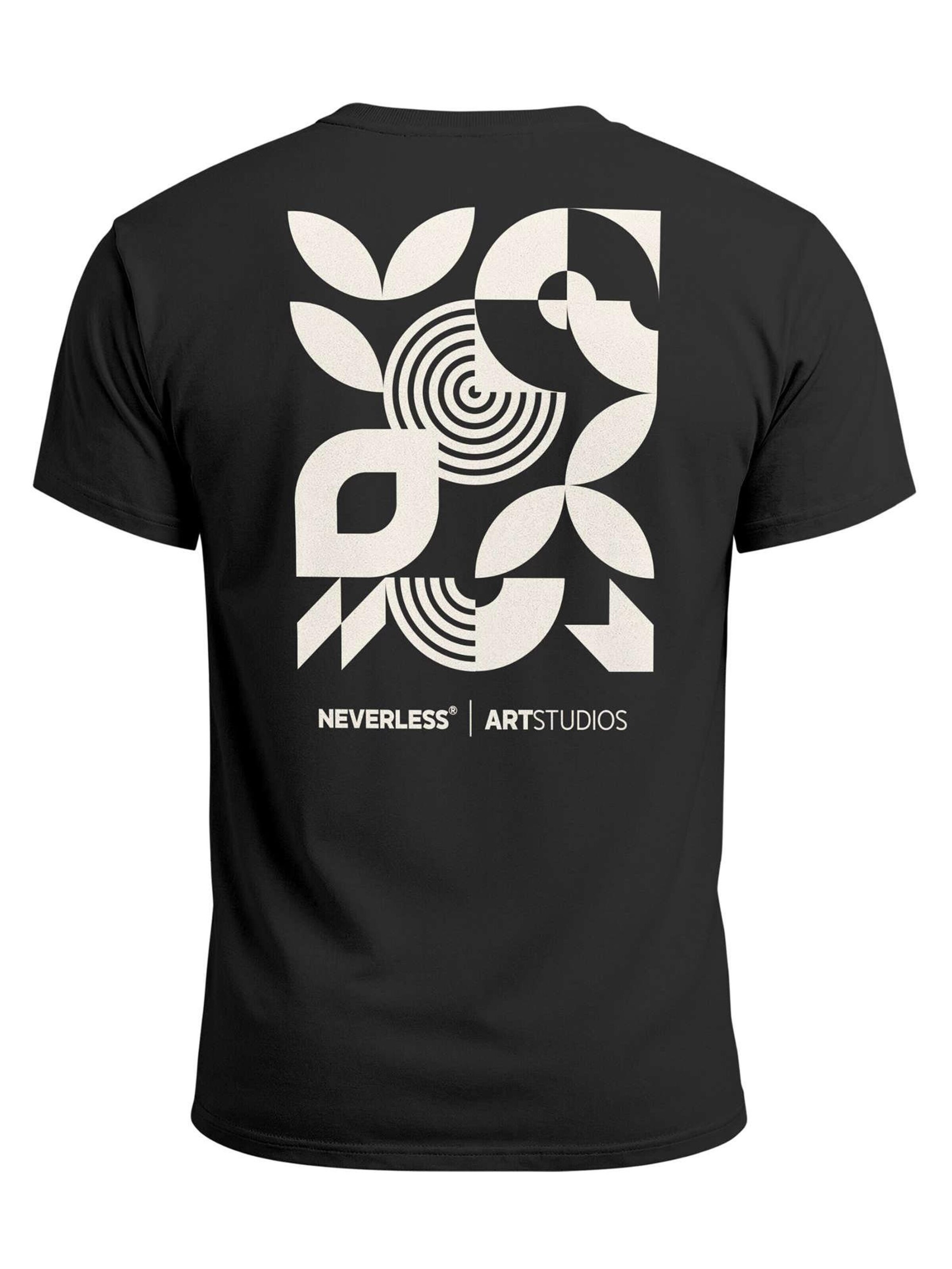 Neverless Shirt 'Modern Art' in Black: front